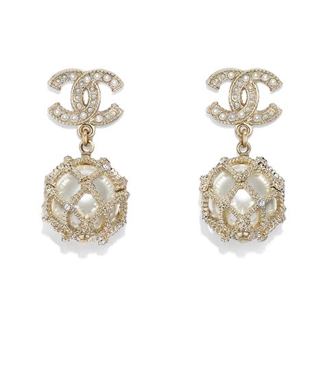 chanel logo costume earrings|Chanel costume jewellery earrings.